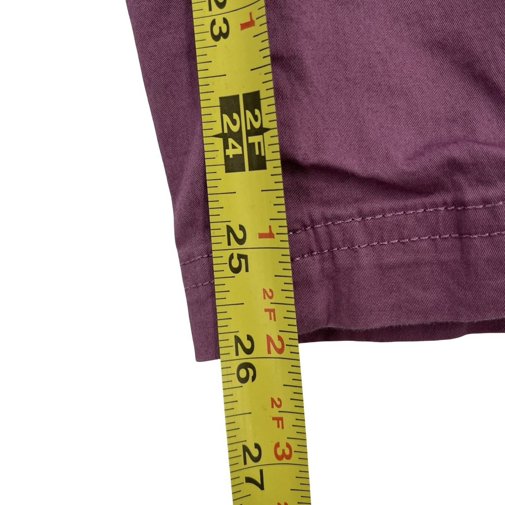 Eddie Bauer Women's 10 Pink Purple Stretch Chino Pants Ankle Crop Straight Leg - Picture 6 of 9